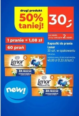 Kapsułki do prania Lenor promocja w Dealz
