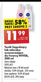 Tonik łagodzący cera sucha i wrażliwa Nivea face essentials promocja