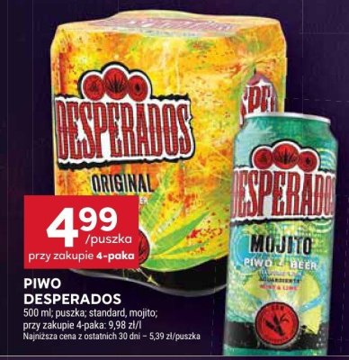Piwo Desperados różne rodzaje promocja w Stokrotka