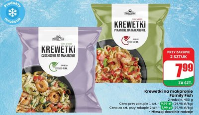 Krewetki na makaronie pikantne Family Fish promocja w Dino