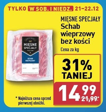 Schab wieprzowy bez kości Mięsne specjały zawsze świeże (aldi) promocja w Aldi