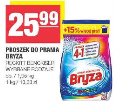 Proszek do prania Bryza Reckitt Benckiser promocja w SPAR