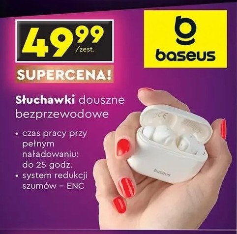 Słuchawki bezprzewodowe Baseus promocja w Biedronka