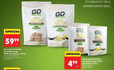 Koncentrat białka serwatkowego WPC Go Active, 30 g promocja w Biedronka