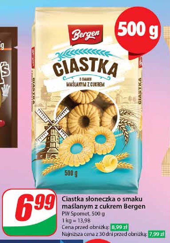 Ciastka maślane z cukrem Bergen promocja w Dino