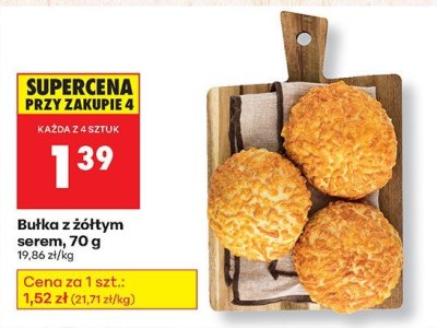 Bułka z żółtym serem promocja w Biedronka