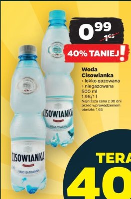 Woda lekko gazowana Cisowianka promocja