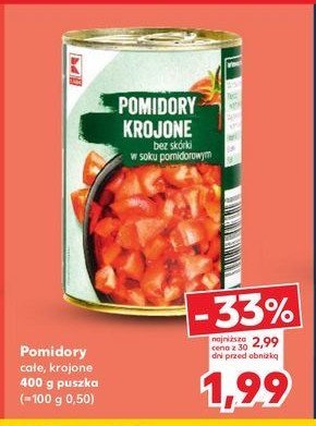 Pomidory całe K-classic promocja