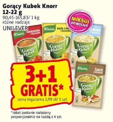 Gorący kubek Knorr różne rodzaje Unilever promocja w Prim Market