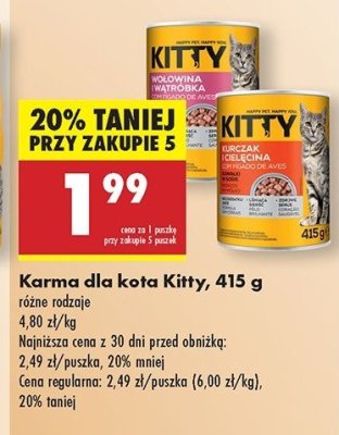 Karma dla kota z kurczakiem i cielęciną Kitty promocja