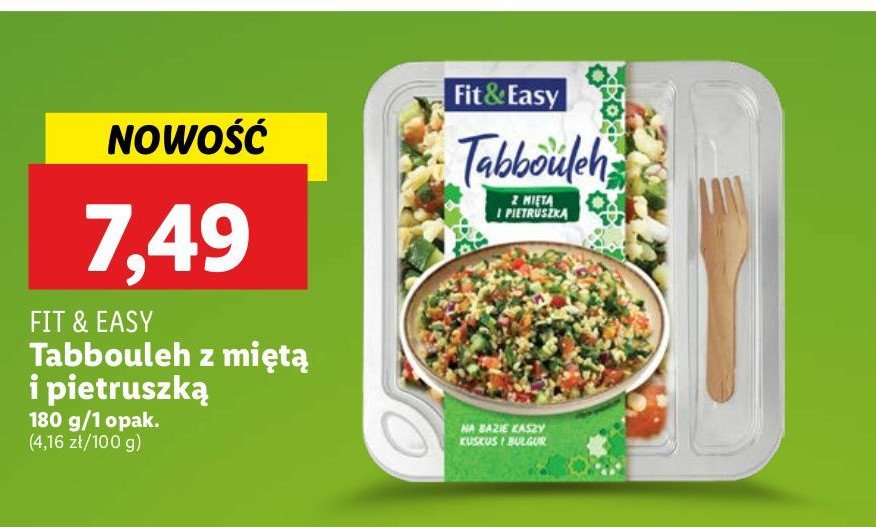 Sałatka tabbouleh z natką i pietruszką Fit & easy promocja