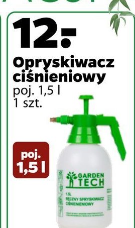 Opryskiwacz ciśnieniowy 1.5 l Garden tech promocja