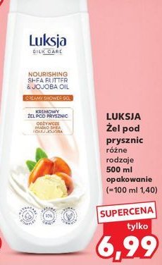 Żel pod prysznic masło shea i olejek jojoba Luksja silk care promocja