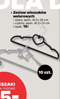 Zestaw wieszaków metalowych wym. 41,5×25 cm, 5 szt., różne rodzaje promocja w Netto