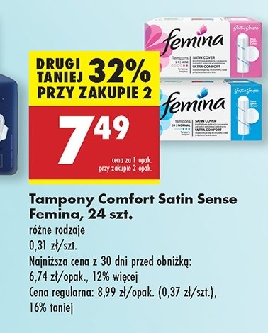 Tampony normal Femina comfort promocja
