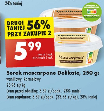 Serek mascarpone waniliowy Delikate promocja