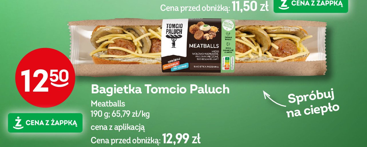 Kanapka meatballs Tomcio paluch promocja w Żabka