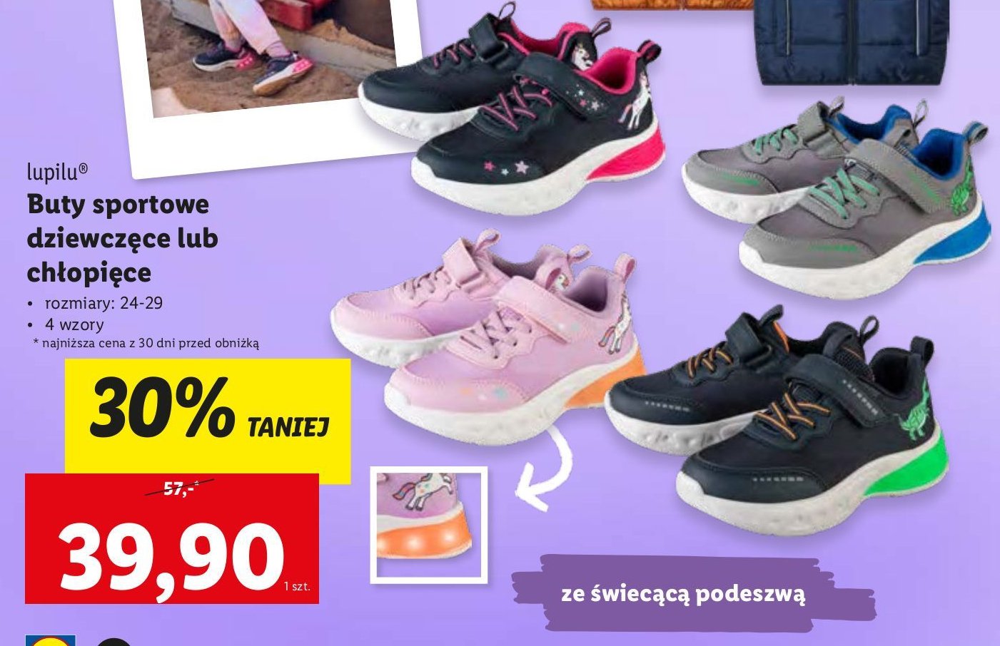 Buty sportowe dziewczęce 24-29 Lupilu promocja