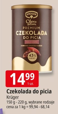 Czekolada do picia Krüger promocja w Leclerc