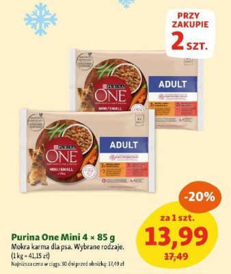 Karma Purina One Mini Adult 4 × 85 g promocja w MAXI ZOO