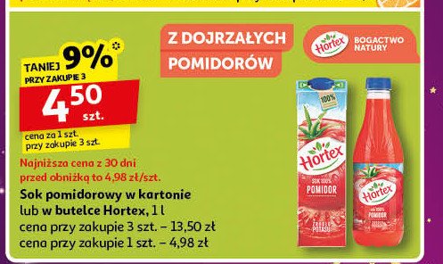 Sok pomidorowy Hortex promocja w Auchan