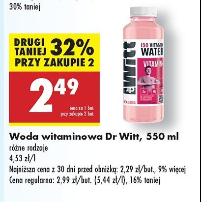 Napój liczi i gruszka Dr witt vitamin water promocja