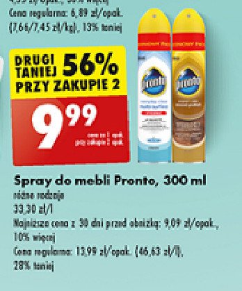 Spray do mebli classic Pronto wood polish promocja