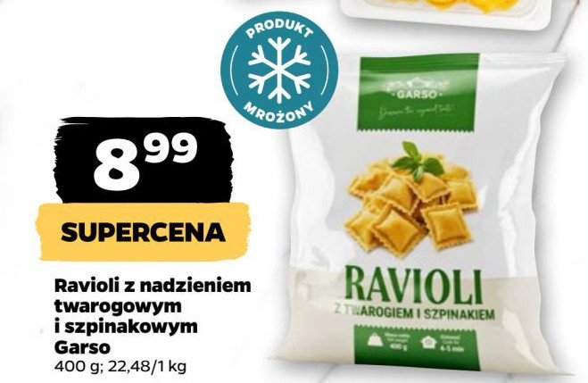 Ravioli z twarogiem i szpinakiem GARSO promocja