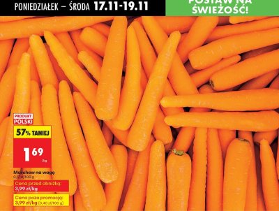 Marchew na wagę promocja w Biedronka