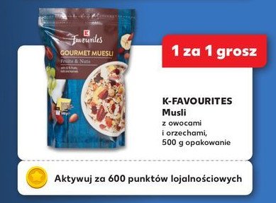 Musli z owocami i orzechami K-classic favourites promocja w Kaufland