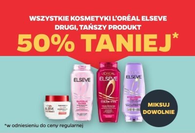 Wszystkie kosmetyki L'Oreal Elseve DRUGI -50% promocja w Netto