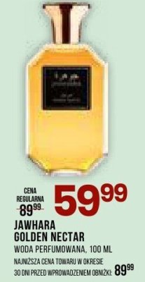 Perfumy Jawhara Golden Nectar promocja w Drogerie Natura