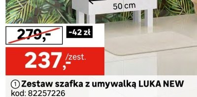 Zestaw szafka z umywalką LUKA NEW promocja w Leroy Merlin