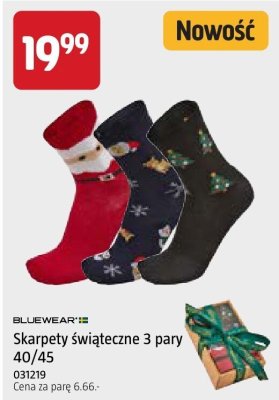 Skarpety świąteczne 3 pary 40/45 promocja w Jula