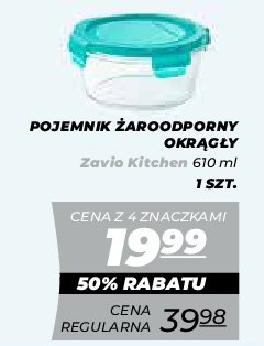 Pojemnik żaroodporny okrągły 610 ml Zavio kitchen promocja