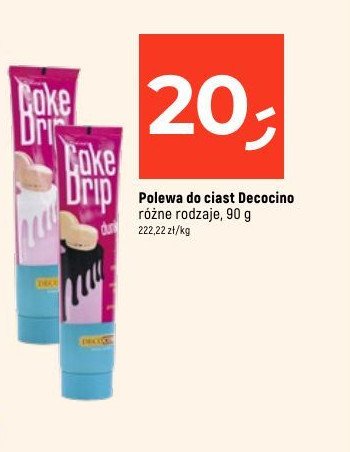 Polewa do ciast czarna Decocino promocja w Dealz