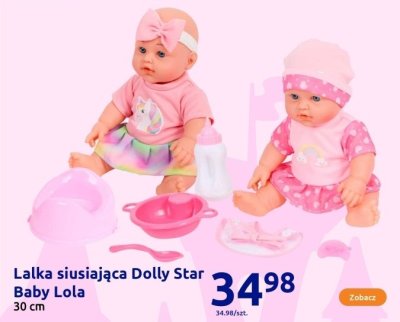 Lalka siusiająca Dolly Star Baby Lola 30 cm promocja w Action