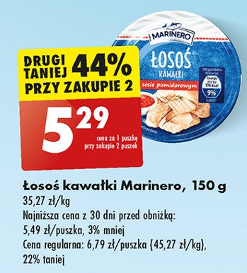 Łosoś kawałki w sosie pomidorowym Marinero promocja