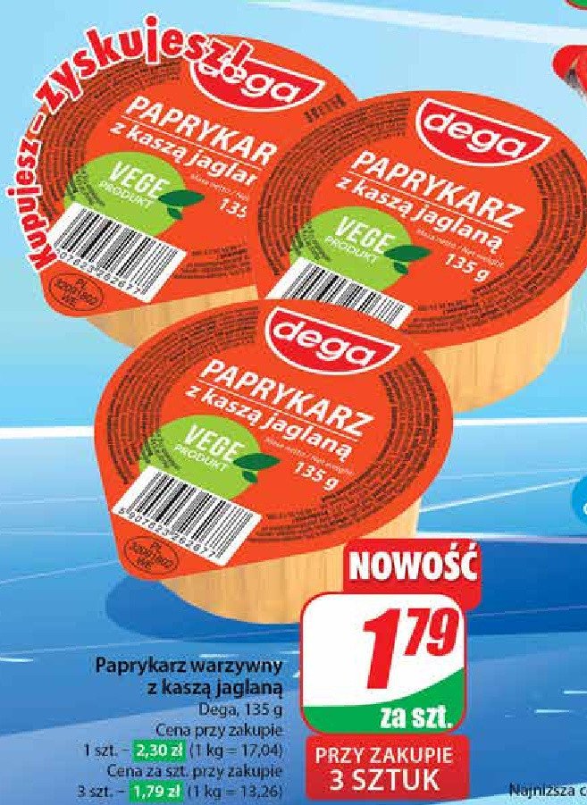 Paprykarz z kaszą jaglaną Dega promocja
