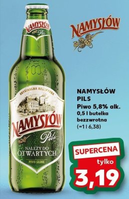 Piwo Namysłów Pils  promocja w Kaufland
