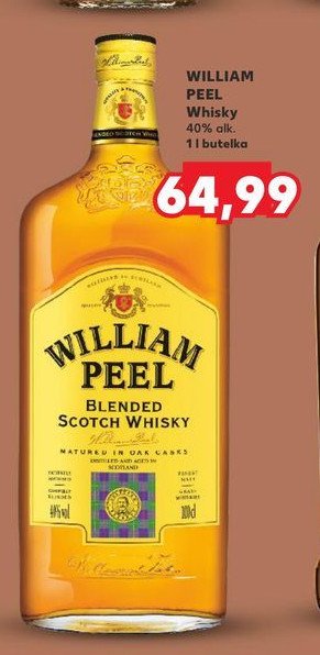 Whisky William peel blended scotch whisky promocja w Kaufland