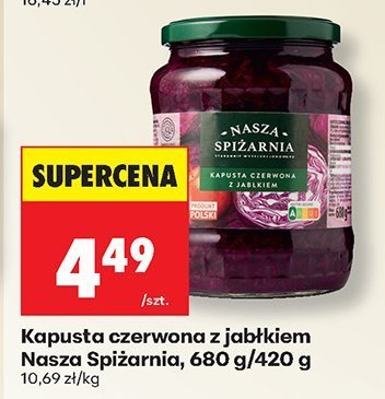 Kapusta czerwona z jabłkiem Nasza Spiżarnia promocja w Biedronka