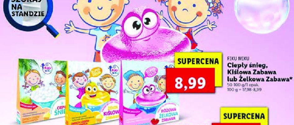 Ciep艂y 艣nieg o zapachu lod贸w waniliowych Fiku miku promocja