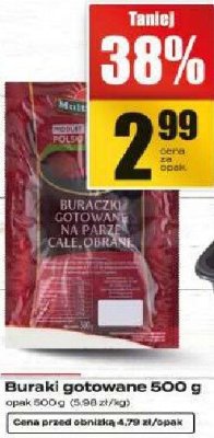 Buraki gotowane 500g promocja w Supeco