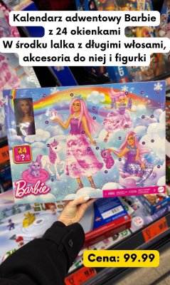 Kalendarz adwentowy Barbie promocja w Kaufland