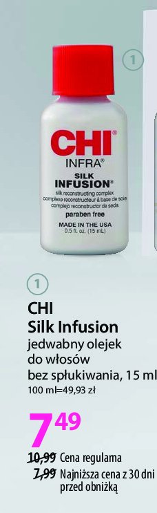 Olejek silk infusion CHI INFRA promocja