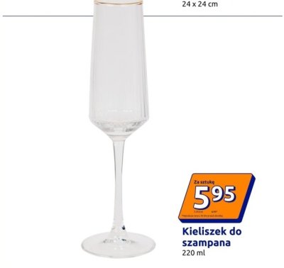 Kieliszek do szampana promocja w Action