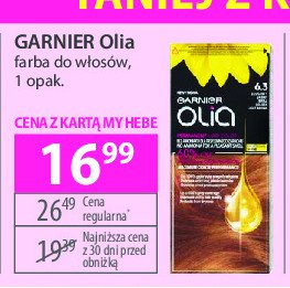 Farba do włosów złocisty jasny brąz 6.3 Garnier olia promocja