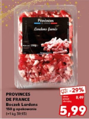 Boczek PROVINCES DE FRANCE Boczek Lardons 150g promocja w Kaufland