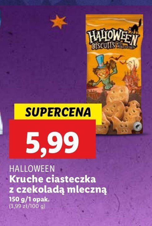 Ciastka kruche z czekoladą Halloween promocja